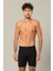 Erdem Siyah Pamuk Elastan Uzun Boxer 1416 3