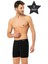 Erdem 3'lü Siyah Pamuk Elastan Uzun Boxer 1470 1