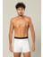 Erdem Beyaz Pamuk Elastan Uzun Boxer 1417 1