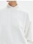 Dik Yaka Sweatshirt Dokulu Düşük Omuzlu 5