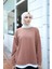 Kadın Eteği Garnili Sweat BRC1702 Kahve 3