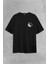 Siyah Beyaz Ying Yang Pokemon Minimal Sırt Ön Baskılı Oversize Tişört T-Shirt 2