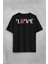 Love Live Tipografi Anahatar Sırt Ön Baskılı Oversize Tişört T-Shirt 1