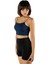 Kadın Lacivert İp Askılı Crop Top Büstiyer Bluz Atlet 23K-TRP-CRP01 2