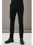 Erkek Siyah Kanvas Slim Fit Dar Kesim Yan Cep Chino Pantolon 1