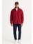 Erkek Bordo Oversize Bol Kesim Dik Yaka Jakarlı Polar Sweatshirt 4