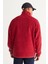 Erkek Bordo Oversize Bol Kesim Dik Yaka Jakarlı Polar Sweatshirt 5