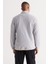 Erkek Gri Melanj Standart Fit Normal Kesim Soğuk Geçirmez Dik Yaka Polar Sweatshirt Ceket 5