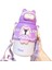 Sweet Ruı Ayı 460ML Paslanmaz Çelik Termos Kapaklı Bardak ve Pipetli Öğrenci Taşınabilir Crossbody Termos Bardak (Yurt Dışından) 1
