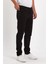 Erkek Regular Fit Yüksek Bel Klasik Kesim Rahat Moda Kot Pantolon Siyah 3