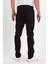 Erkek Regular Fit Yüksek Bel Klasik Kesim Rahat Moda Kot Pantolon Siyah 5