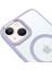 iPhone 14 Plus Lüks Magsafe Kablosuz Şarj Mıknatıslı Lila Renkli Kılıf 3