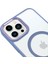 iPhone 14 Pro Max Lüks Magsafe Kablosuz Şarj Mıknatıslı Mavi Renkli Kılıf 3