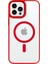 iPhone 13 Pro Lüks Magsafe Kablosuz Şarj Mıknatıslı Kırmızı Renkli Kılıf 1