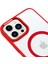 iPhone 13 Pro Lüks Magsafe Kablosuz Şarj Mıknatıslı Kırmızı Renkli Kılıf 3