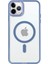 iPhone 11 Pro Lüks Magsafe Kablosuz Şarj Mıknatıslı Mavi Renkli Kılıf 1