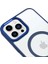 iPhone 13 Pro Max Lüks Magsafe Kablosuz Şarj Mıknatıslı Lacivert Renkli Kılıf 3