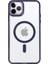 iPhone 11 Pro Max Lüks Magsafe Kablosuz Şarj Mıknatıslı Mor Renkli Kılıf 1