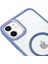 iPhone 11 Lüks Magsafe Kablosuz Şarj Mıknatıslı Mavi Renkli Kılıf 3