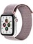 Watch Tüm Modeller Uyumlu Cırt Cırtlı Ayarlanabilir Bez Pembe Gri Kordon 38 40 41 mm 2