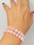 Pembe Kuvars Taşı Faset Kesim 8mm Unisex Ikili Bileklik (42560) 2