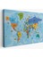 Türkçe Dünya Haritası Kanvas Tablo Son Derece Detaylı ve DEKORATIF-2040 1