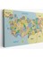 Türkiye Haritası Kanvas Tablo Il ve Ilçeli Ayrıntılı Eğitici Komşulu Tablo 3018 1