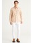 Erkek Bej Slim Fit Dar Kesim Klasik Yaka Pamuklu Gömlek 5