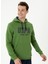 Kapüşon Yaka Yeşil Erkek Sweatshirt Calın 1