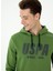 Kapüşon Yaka Yeşil Erkek Sweatshirt Calın 2