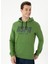 Kapüşon Yaka Yeşil Erkek Sweatshirt Calın 3