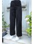 Kadın Çimalı Bol Paça Pantolon Eşofman BRC6502 Siyah 2