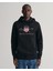 Erkek Siyah Regular Fit Kapüşonlu Logolu Sweatshirt 2047082.5 1