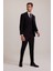 Erkek Siyah Slim Fit Yelekli Sivri Yaka Takım Elbise 2