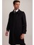 Erkek Siyah Regular Fit Gabardin Pardesü 4