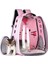 Pembe Kedi Pet Sırt Çantası Nefes Şeffaf Yavru Kedi Sırt Çantası Kediler Kutu Kafes Küçük Köpek Pet Seyahat Taşıyıcı Çanta Uzay Kapsülü (Yurt Dışından) 5