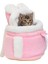 Siyah Pet Asılı Göğüs Çantası Ultra Yumuşak Peluş Köpek Çantaları Cepler ile Sıcak Kış Kedi Sırt Çantası Şapka Rahat Köpekler Taşıma Çantası (Yurt Dışından) 2