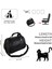 Siyah Set Altında 5kg Taşınabilir Pet Çanta Sevimli Sırt Çantası Açık Seyahat Çanta Taşıma Çantaları Yumuşak Crossbody Çanta Pet Köpek Nefes Örgü Sırt Çantaları (Yurt Dışından) 4