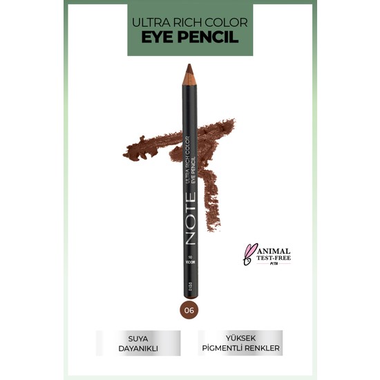 Note Cosmetics Note Ultra Rich Color Göz Kalemi 06 Mocha - Kızıl Kahve