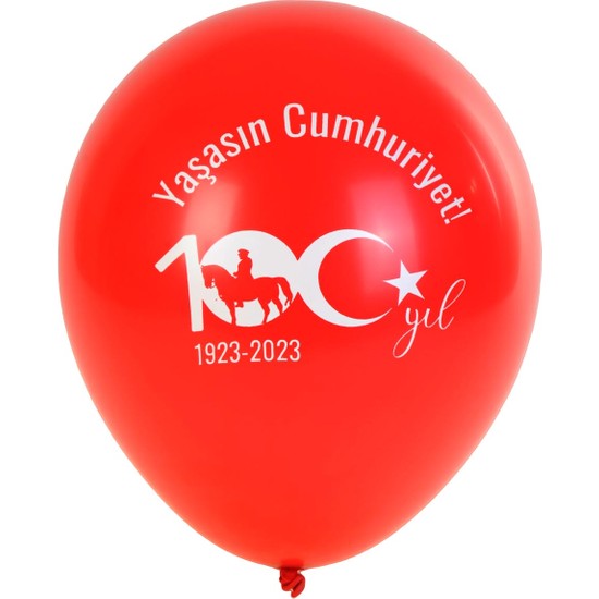 Balonevi Cumhuriyet 100 Yıl Baskılı Pastel Balon 100 Lü Fiyatı