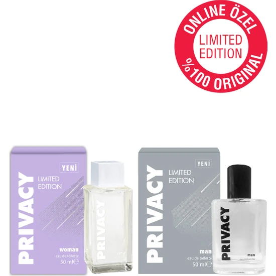 Privacy Men & Women Limited Edition Edt Parfüm 2X50 ml Online Özel