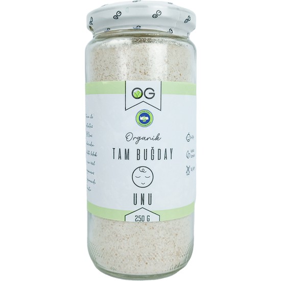 OG natural Organik Tam Buğday Unu 250 Gr 8 Ay ve Üzeri Bebekler İçin Güvenilir Ek Gıda