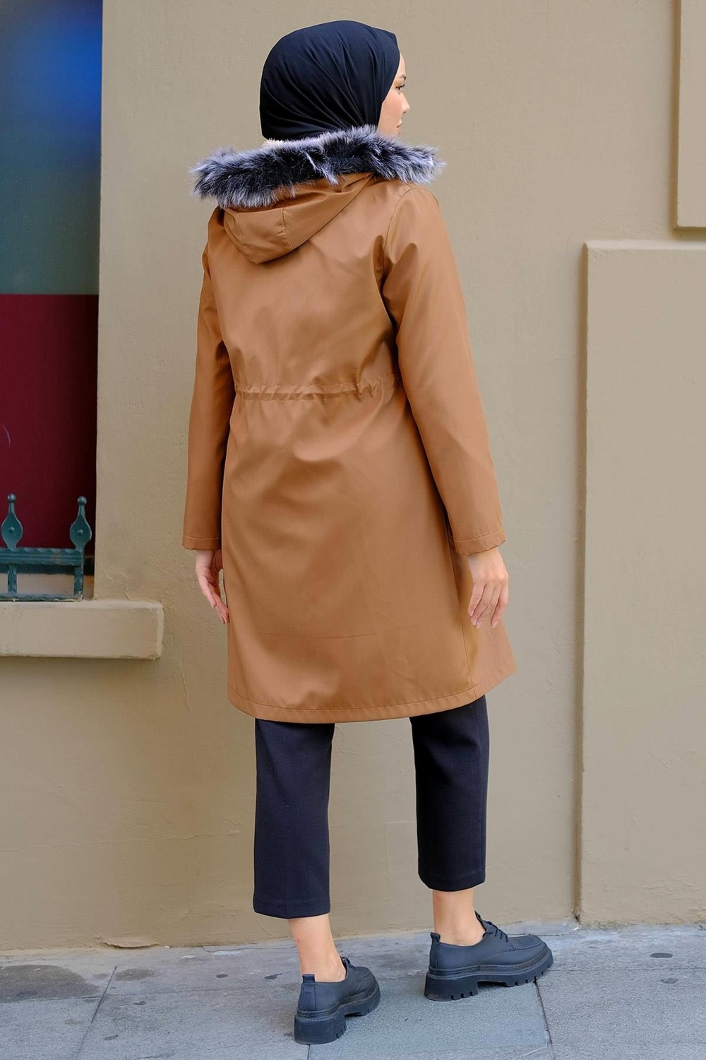 Hafsa Mina Cep Detaylı Mont Taba HM2287 görsel 5