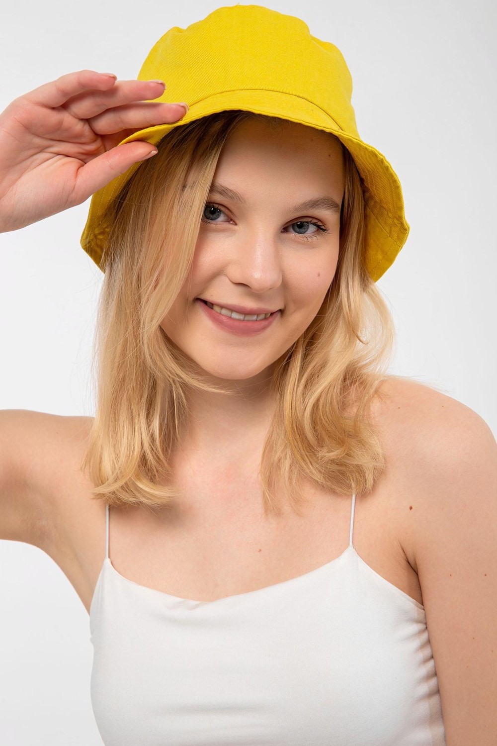 Saria Moda Kadın Bej Bucket Şapka görsel 2