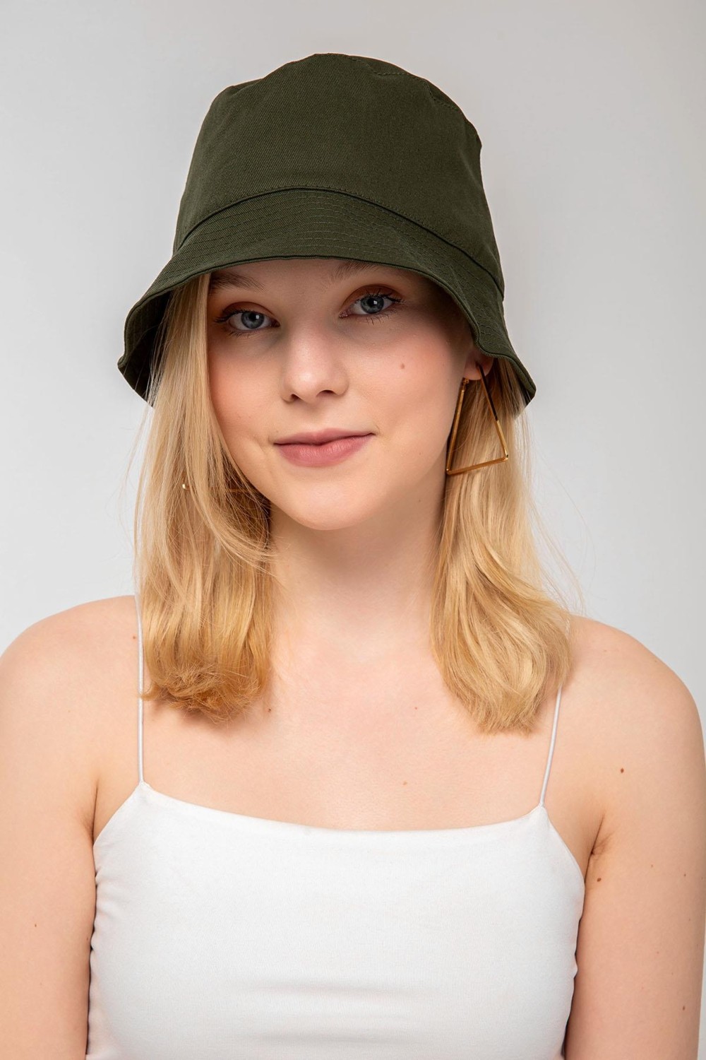 Saria Moda Kadın Bej Bucket Şapka görsel 6
