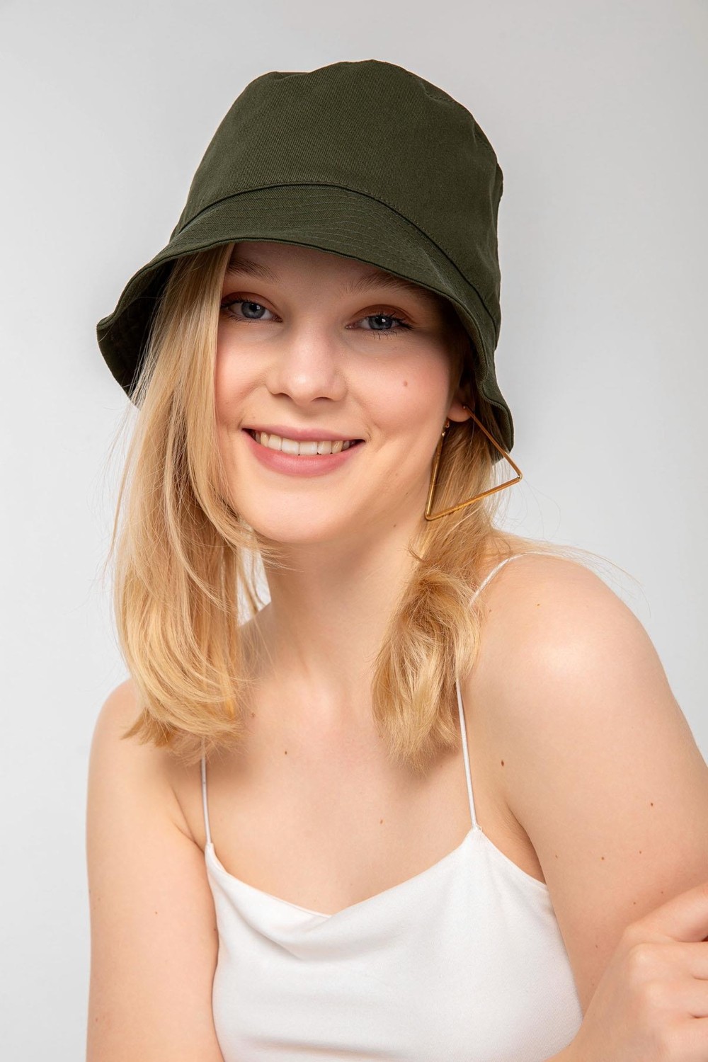 Saria Moda Kadın Bej Bucket Şapka görsel 8