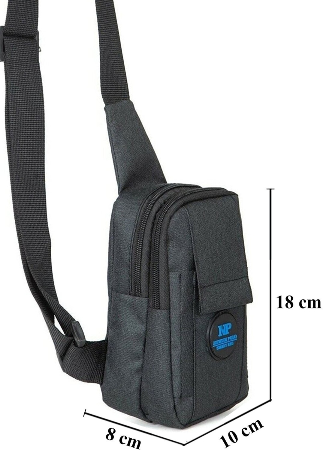 Avca Unisex Keten Telefon Bölmeli Bel ve Çapraz Omuz Çanta görsel 3