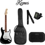 KOZMOS KGP-STG20HSS-BK Siyah Elektro Gitar + UNIQUE-MINI-BK 10W Amfi Başlangıç Paketi
