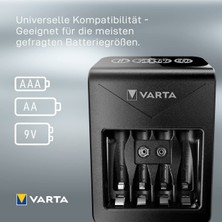 Varta LCD Plug+ Plus Şarj Cihazı +1X9V Şarjlı Pil+Saklama Çantası