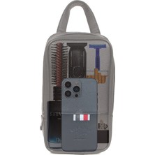 Avca Dos Erkek Siyah Deri Tıraş Seyahat Kozmetik Portföy Bakım El Çanta Günlük Clutch